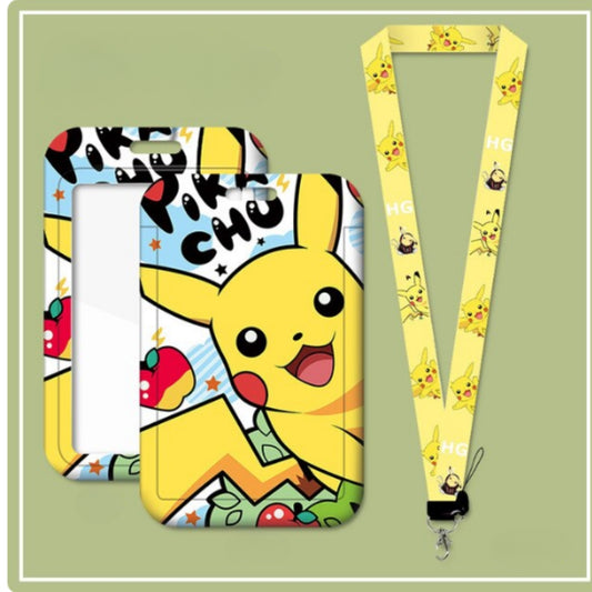 Portacredencial + Lanyard Pikachu Pokemon