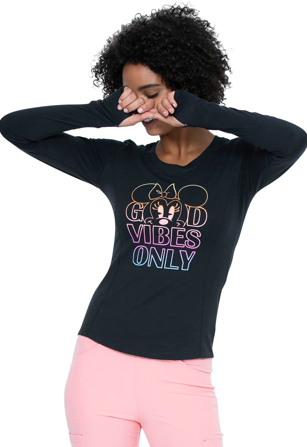 Camiseta Clínica Heartsoul Disney Good Vibes Only