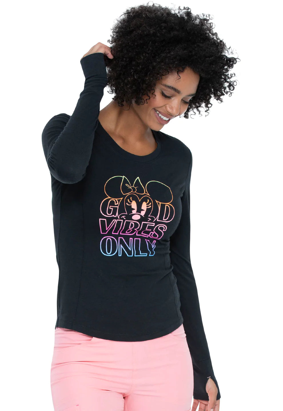 Camiseta Clínica Heartsoul Disney Good Vibes Only