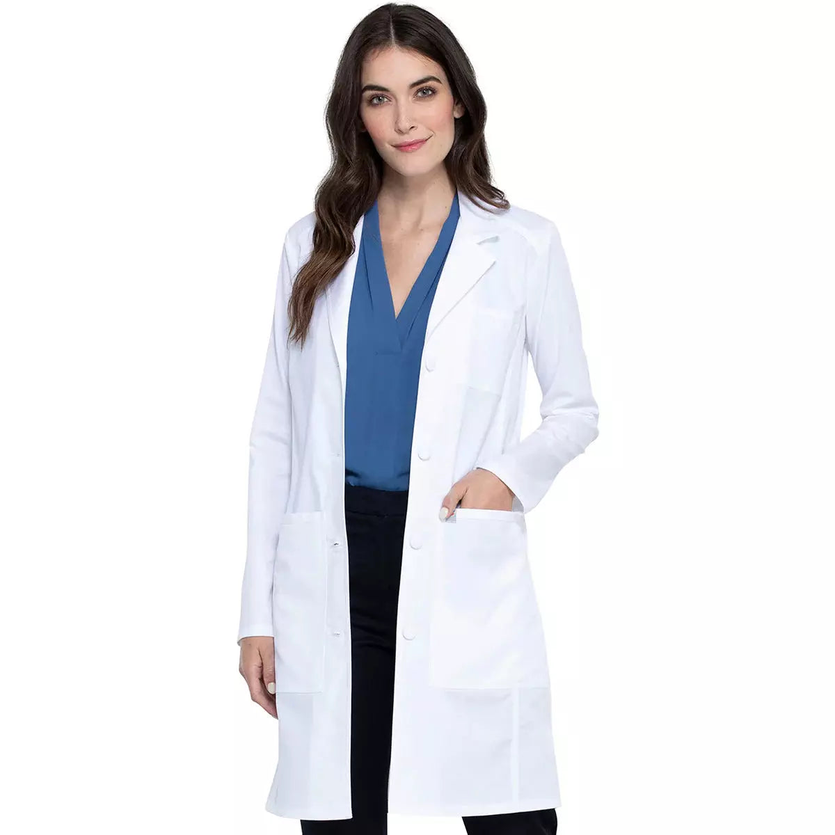 Delantal Médico Blanco Mujer Cherokee Revolution Tech Anti Fluídos