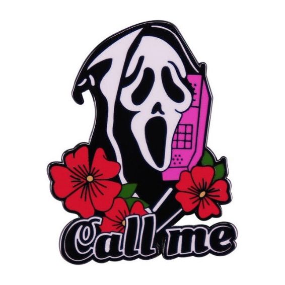 Pin Scream Call Me Halloween