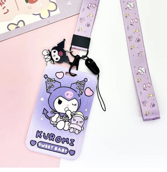 Portacredencial + Lanyard Kuromi