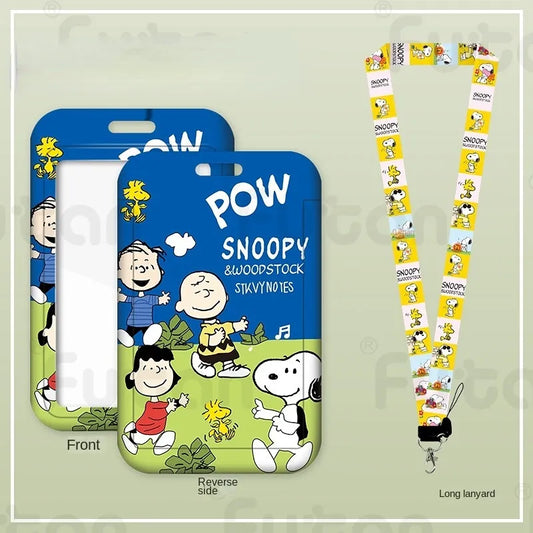 Portacredencial + Lanyard Snoopy & Woodstock Friends