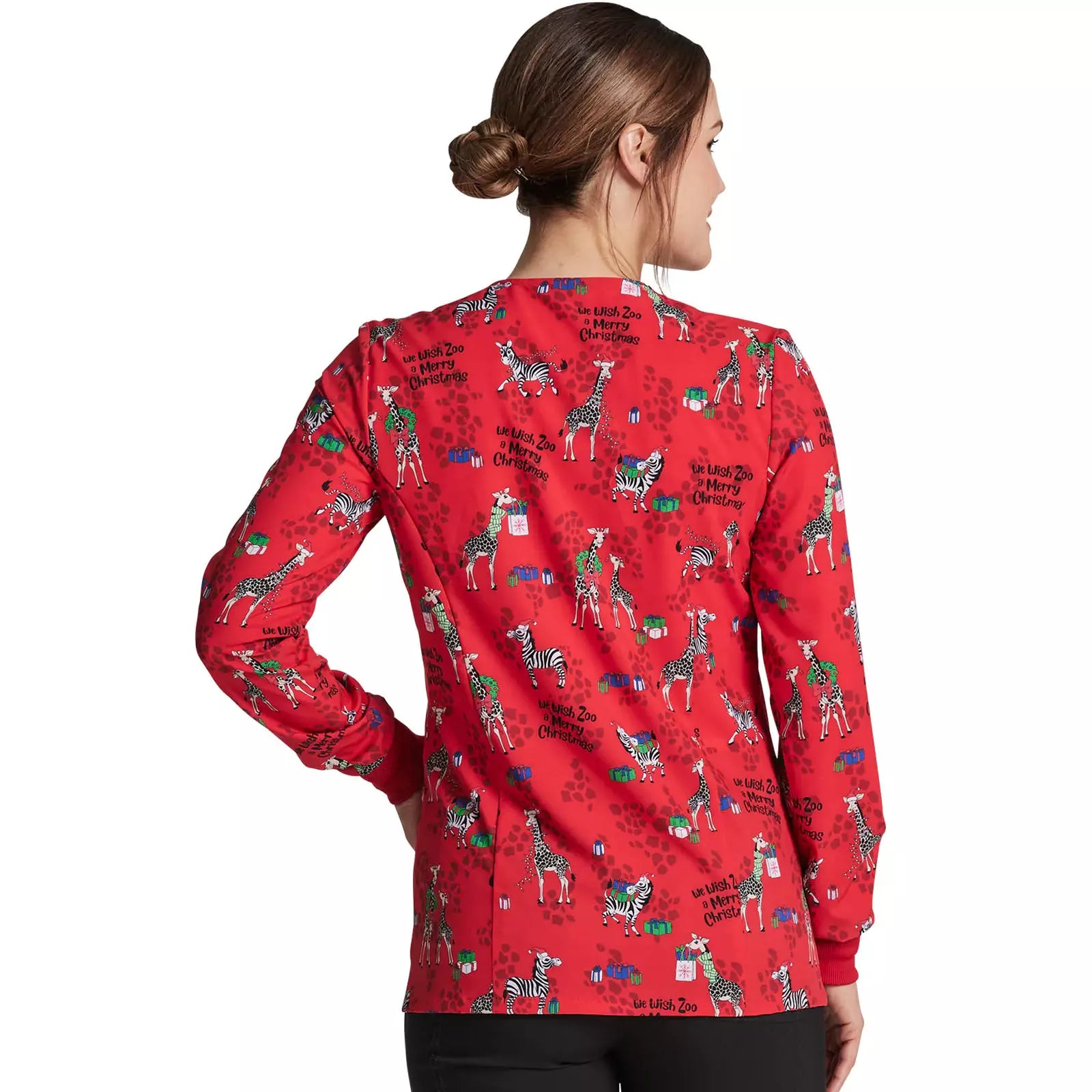 Chaqueta Clínica Navidad Mujer Zoo Christmas Dickies