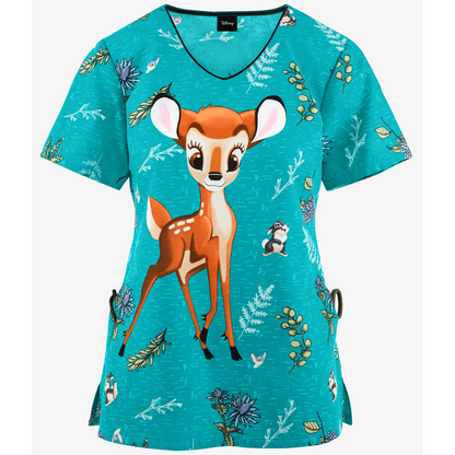 Top Clínico Cherokee Tooniforms Disney Bambi Mujer