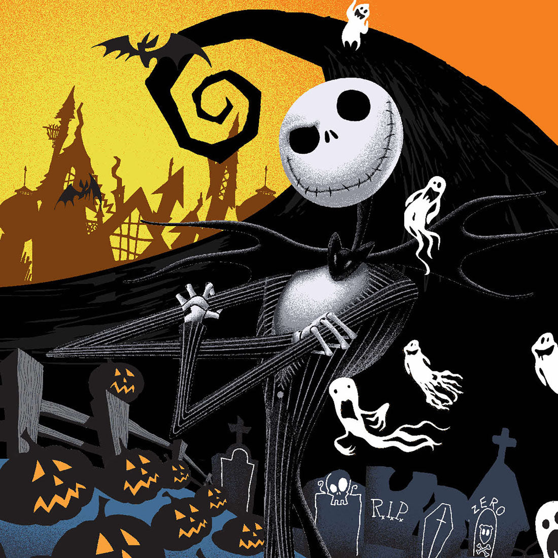 Top Clínico All Hail Jack Tooniforms Nightmare Before Christmas Mujer