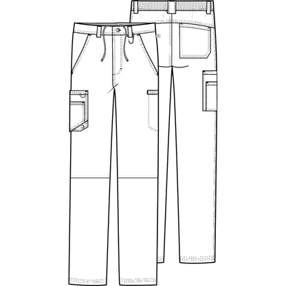 Pantalón Cherokee Infinity Hombre Negro Recto CK200A